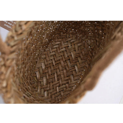 Handmade Woven Rattan Bag Mini Bohemian Basket Bags for Women Travel Straw Beach Bag Designer Woven Bags Bucket Bag