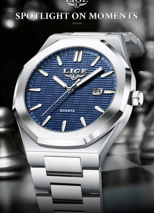LIGE Orologio da donna elegante e lussuoso, orologio classico alla moda con data automatica, cinturino in acciaio inossidabile, orologi luminosi impermeabili per donna, regalo per signora platinumshop