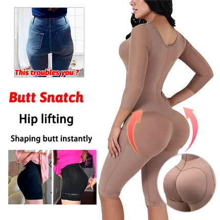 Guaine colombiane per tutto il corpo Shaper Tute ad alta compressione Postoperatorio Dopo il parto Lipo Braccio Vita più sottile Riducendo Shapewear