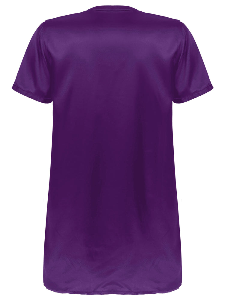 Donna uomo pigiama in raso di seta pigiameria maniche corte camicia da notte Kimono accappatoio abito da notte accappatoio camicia da notte estiva Homewear
