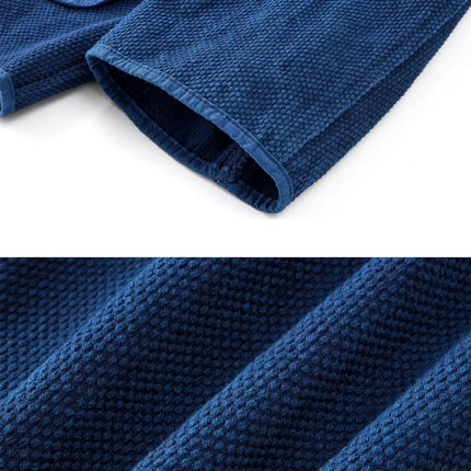 Vintage Handmade Indigo Jacket Men Spring Autumn New Lapel Multi-pocket Plant Blue Dyed Long Sleeve Jacket Casual Cardigan Coat