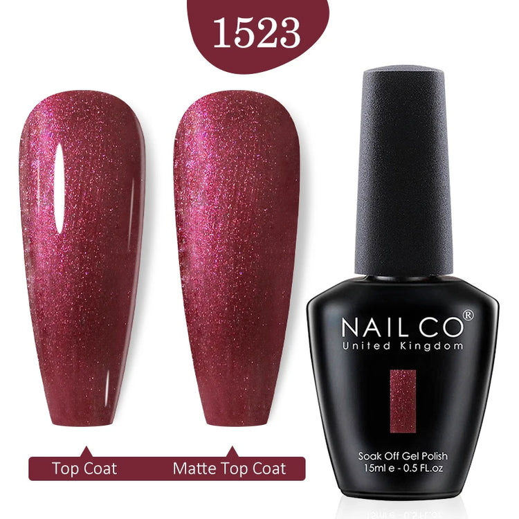 NAILCO 15ml Green Blue Series UV Nail Gel Polish Blue Colors UV&LED Gel Varnish Red Soak Off Semi Permanent LED Nail Gel Varnish