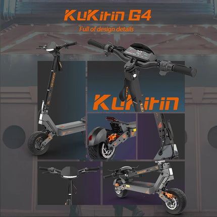 Monopattino Elettrico Pieghevole KuKirin G4, Motore 2000W, Batteria 60V 20AH, Autonomia 70km, Scooter Elettrico per Tutti i Terreni