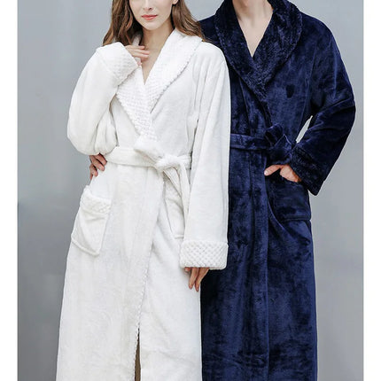 Donna Autunno e Inverno Caldo Lungo Velluto Corallo Spessore Coppia Accappatoi Da Bagno Uomo Donna Pigiama Doccia Accappatoio Asciugamani Da Bagno Per Adulti