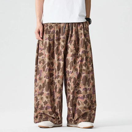 Pantaloni cargo mimetici uomo pantaloni Harem casual oversize da strada uomo pantaloni larghi Harajuku per sport all'aria aperta pantaloni a gamba larga da uomo streetwear