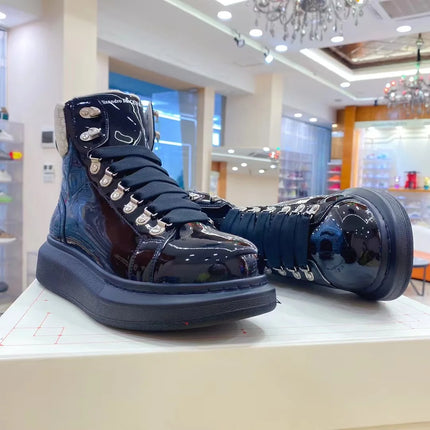 Men Platform Casual Shoes Oversized High-top Sneakers Fashion Motorcycle Boots Comfortable Ankle Boots Fashion Sports Shoes