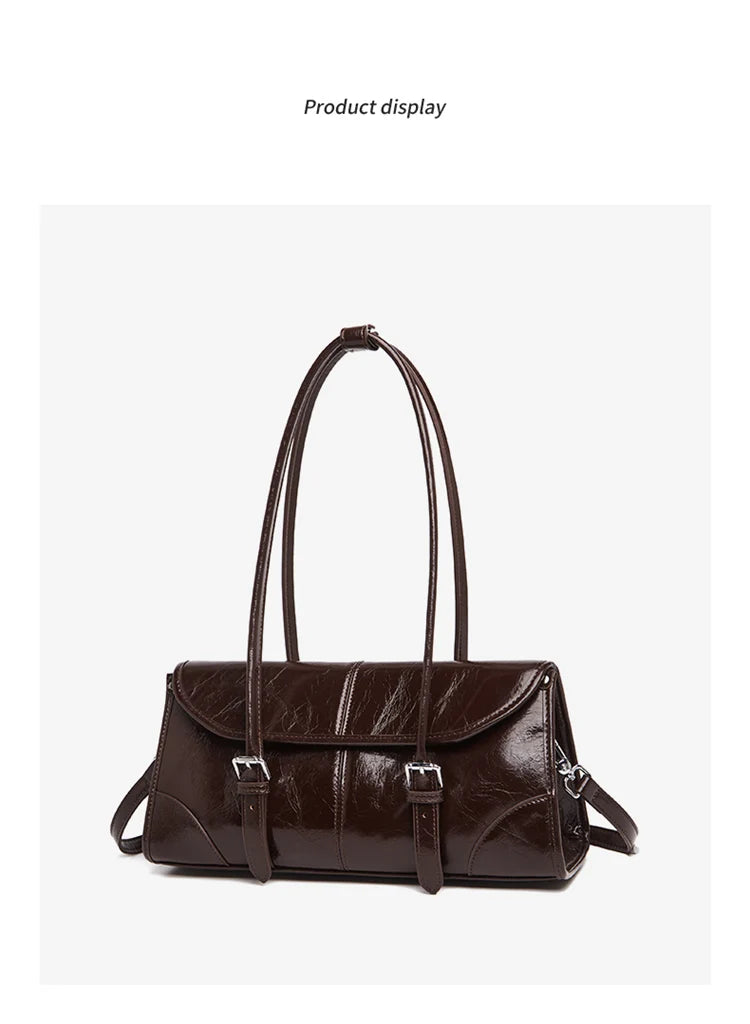 FOXER Lady's Shoulder Bag Genuine Leather Cross Body Bag 2025 Autumn Winter Large Capacity Travel Bag Commute Work Elegant