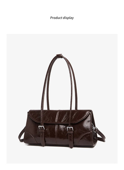 FOXER Lady's Shoulder Bag Genuine Leather Cross Body Bag 2025 Autumn Winter Large Capacity Travel Bag Commute Work Elegant