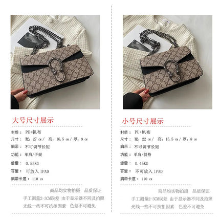 Fashion Popular Women's Bag Trend Brand Retro Chain Shoulder Bag High Quality Ladies Crossbody Bag Designer Luxury Handbag PlatiNum