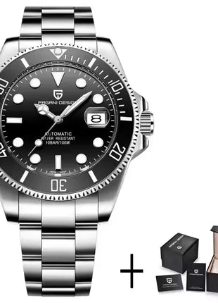 PAGANI DESIGN 2026 43MM Serie Water Ghost Orologio Meccanico di Lusso da Uomo con Ghiera in Ceramica, Vetro Zaffiro, Acciaio Inossidabile, Orologi Automatici da Uomo