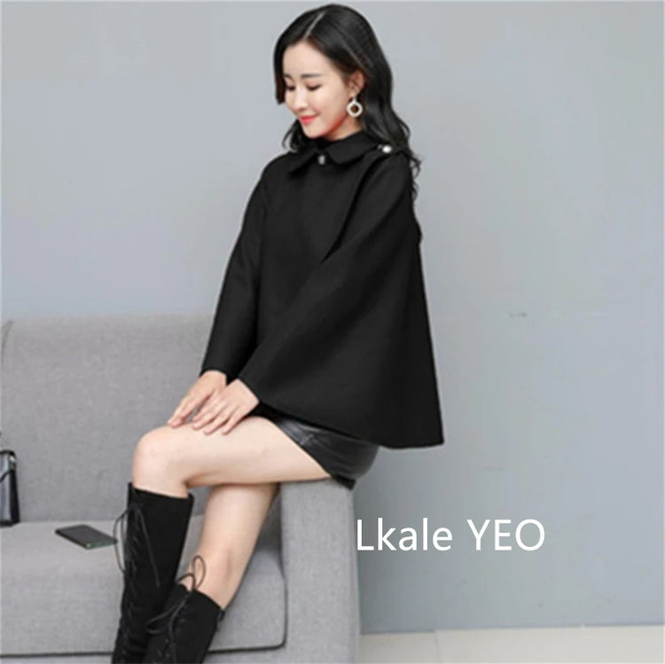 Women's Woolen Shaw Coat 2025 Autumn Winter Korean Version Short Ladies Jacket Temperament Elegant Femme Woolen Outerwear