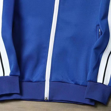 European and American new leisure sports suit men and women high-end fashion space cotton cardigan fashion two-piece large size PlatiNum