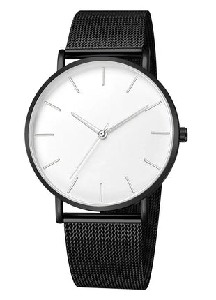 Orologio da donna semplice per il tempo libero 2025 Orologio da polso da uomo di lusso alla moda ultrasottile con cintura in rete vintage platinumshop