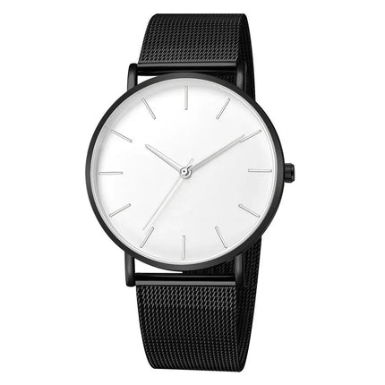 Orologio da donna semplice per il tempo libero 2025 Orologio da polso da uomo di lusso alla moda ultrasottile con cintura in rete vintage platinumshop