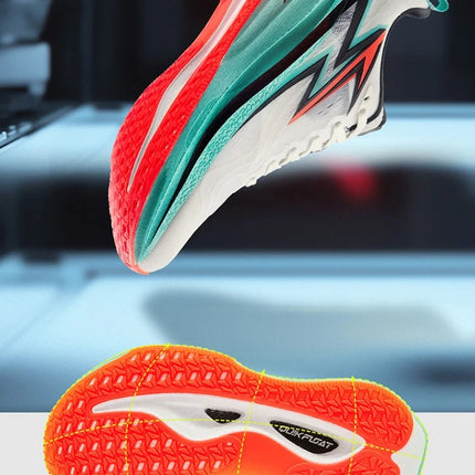 361 Degrees Flame 4.0 MIX Men Running Shoes Carbon Plate Racing Marathon Stable Rebound Wear-resistant Male Sneakers 672512204 PlatiNum