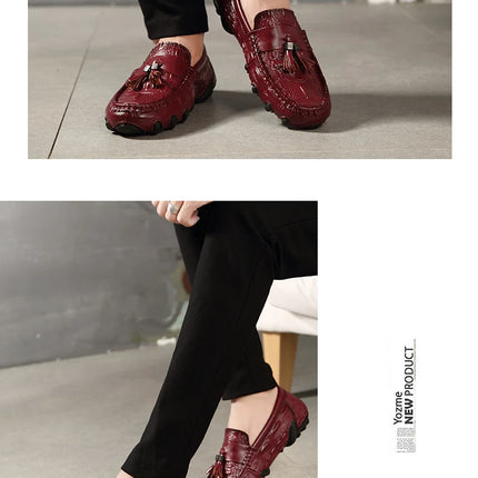 Mocassini da uomo di marca di lusso 2023 scarpe Casual in vera pelle mocassini con motivo a coccodrillo scarpe da uomo Plus Size 38-47 scarpe da guida