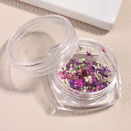 3D Mix Colors Flower Nail Art Sticker Resin - Summer Natural Minced Flowers Decal for Nails Art Accessories&Applique DIY Craft
