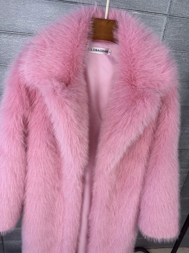 ZADORIN 2026 New Elegant Long Thick Warm Fluffy Faux Fur Coat Woman Winter Clothes Faux Fur Coats Jackets for Woman Outerwears