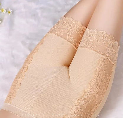 Plus Size Safety Short Pants Women Seamless Under Skirt Boxers For Women Sexy Lace Anti Chafing Boyshort Panties Underwear