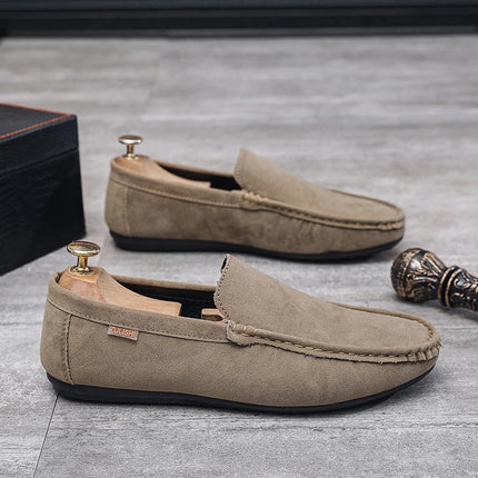 Scarpe Slip-On Artigianali in Vera Pelle per Uomo - Mocassini Casual Formali Traspiranti e Comodi con Suola in Gomma