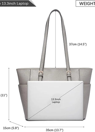 Miss Lulu Handbag DONNA, borsa shopper grande, borsa a tracolla con tracolla regolabile, versione migliorata