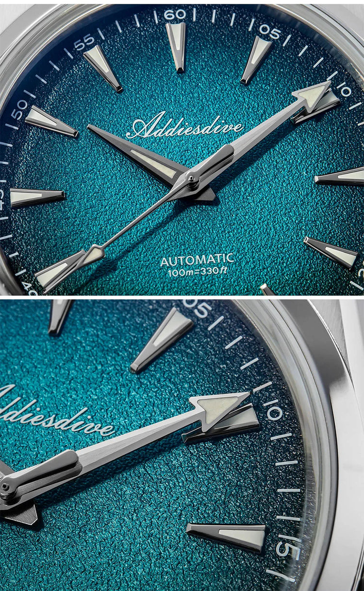 ADDIESDIVE Luxury 39mm Men Automatic Watch 8215 Mechanical BWG9 Super Luminous 100m Waterproof Watches Bubble Glass Men‘s Watch