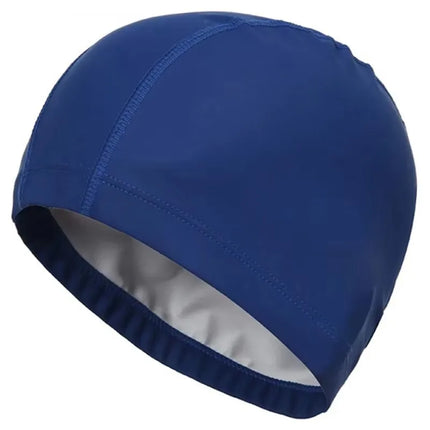 Nuovo Cappello da Nuoto Impermeabile 2025 in Tessuto PU per Adulti/Bambini, Protezione Orecchie, Tinta Unita