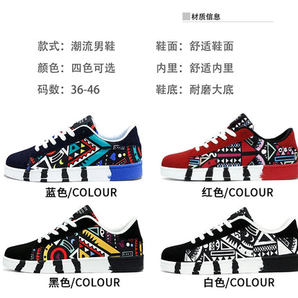 Nuove Scarpe Estive alla Moda per Uomo, Sneakers Sportive Antiscivolo da Passeggio, Scarpe Casual in Tela con Motivi, Zapatos Maschili