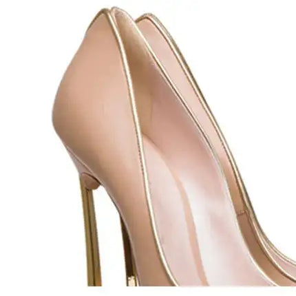 Nuove donne di estate pompe superficiale peep-toe tacchi alti scarpe da donna donna metallo stiletto punta a punta scarpe da donna Zapatos De Mujer platinumshop