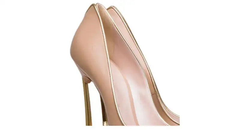 Nuove donne di estate pompe superficiale peep-toe tacchi alti scarpe da donna donna metallo stiletto punta a punta scarpe da donna Zapatos De Mujer platinumshop