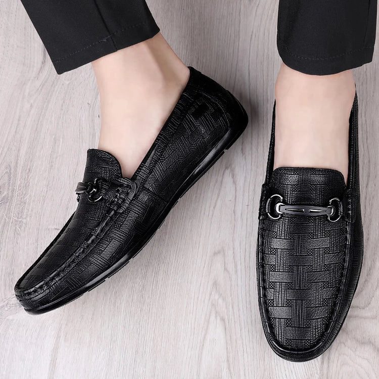 Nuovi Mocassini Neri da Uomo 2026, Scarpe in Pelle di Alta Qualità, Design Elegante, Suola Morbida, Comode Scarpe Casual