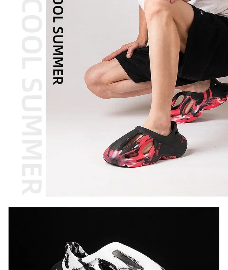 Pantofole con piattaforma mimetica unisex Materiale morbido EVA Tecnologia di stampaggio ad iniezione Scarpe casual da spiaggia per uomo donna