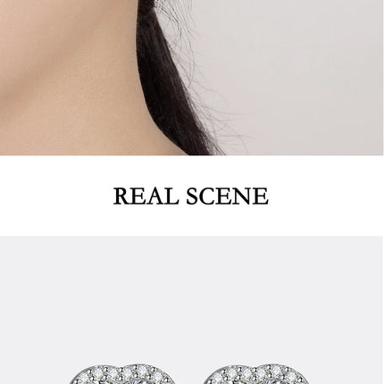 PERFANY 0.5CT-2CT Heart-Shaped Cut Moissanite Earrings For Women S925 Pure Silver Simulated Diamond Earrings Fashion Jewelry PlatiNum