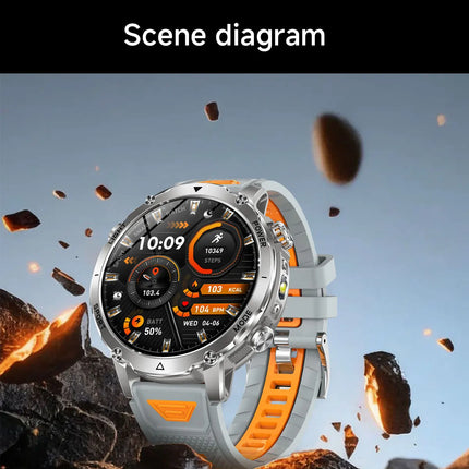 Military Grade Sapphire Smart Watch HeartRate SO2 BT5.3 Call Custom dial Smartwatch for Men Breathable Band Sports watch 1400mAh