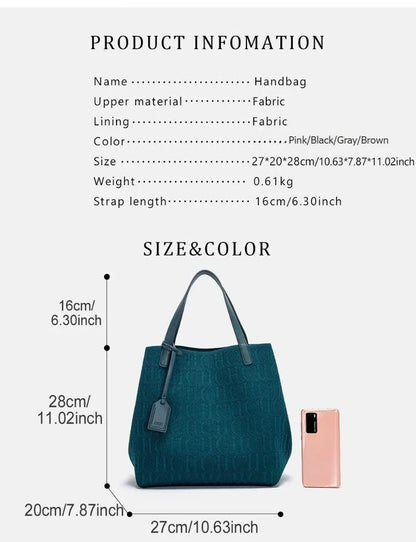 Borse da donna eleganti Borsa di design di grande capacità Borsa a tracolla classica in tinta unitaBorsa tote da viaggio Carolina Herrera