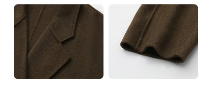 CHIC VEN Women Long Double-sided Woolen Coats Retro Loose Female Overcoat Double Breasted Ladies Windbreak Autumn Winter 2026