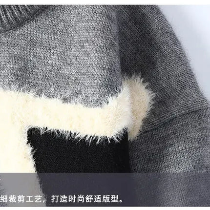 Winter Men Streetwear O-neck Knitted Pullovers Outwear Casual Sweaters New Fashion Man Loose Pullovers Sweaters Male Clothing