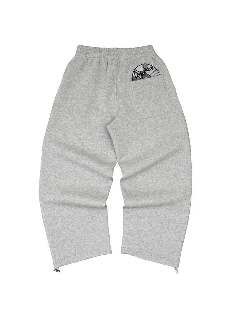 2026 Trendy High Street Retro Casual Streetwear Men's Sports Suit Y2K Harajuku Embroidered Hoodie men Hip-hop Loose Sweatpants PlatiNum
