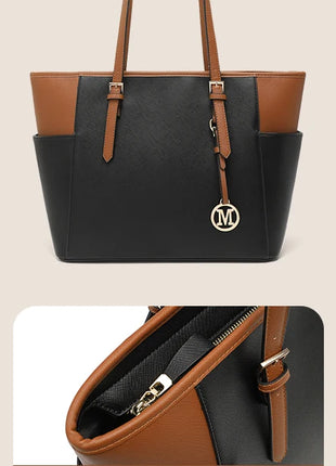 Miss Lulu Handbag DONNA, borsa shopper grande, borsa a tracolla con tracolla regolabile, versione migliorata