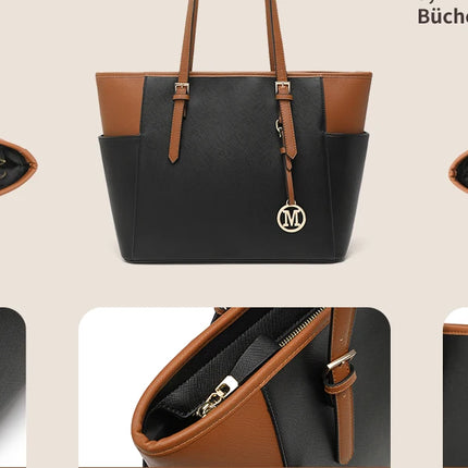 Miss Lulu Handbag DONNA, borsa shopper grande, borsa a tracolla con tracolla regolabile, versione migliorata