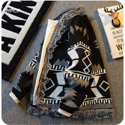 Autumn/winter New Fashion Thicken Warm Knitted Sweater Men's Casual Loose Sports Retro Plus Size High Quality Cardigan Sweater