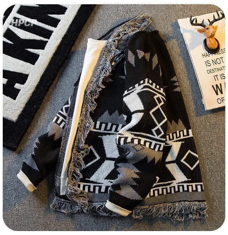Autumn/winter New Fashion Thicken Warm Knitted Sweater Men's Casual Loose Sports Retro Plus Size High Quality Cardigan Sweater