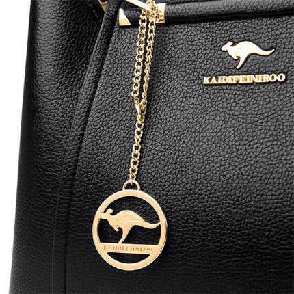 2024 Luxury Women Designer 3 Layers Shoulder Crossbody Sac Ladies Large Capacity Leather Handbags Shopper Brand Messenger Totes PlatiNum