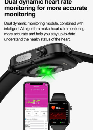 2025 Nuovo AI Diagnosi Lipidi nel sangue Acido urico Test di composizione corporea Smart Watch per uomo ECG + PPG Chiamata Bluetooth Salute Smartwatch platinumshop