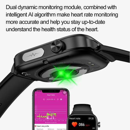 2025 Nuovo AI Diagnosi Lipidi nel sangue Acido urico Test di composizione corporea Smart Watch per uomo ECG + PPG Chiamata Bluetooth Salute Smartwatch platinumshop