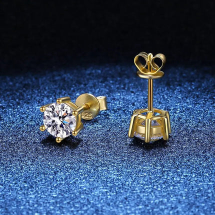 Promotion Moissanite Earrings for Women Pass Diamond Test Pen 100%  With Certificate Ear Studs 925 Sterling Silver Fine Jewelry PlatiNum
