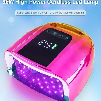 Wireless Rechargeable Uv‑Led Nail‑Lamp Cordless Gel‑Polish‑Dryer For Home‑Spa‑Manicure‑Session Portable Long‑Lasting Nail‑Curing‑Light