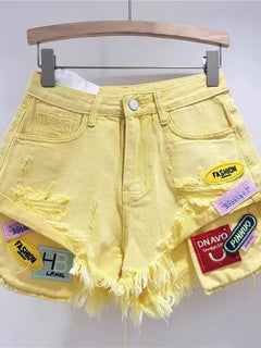 Pantaloncini Estivi in Denim con Frange per Ragazze, Nuovi Stili alla Moda, Versatili e Personalizzati, Shorts Strappati Trendy da Donna