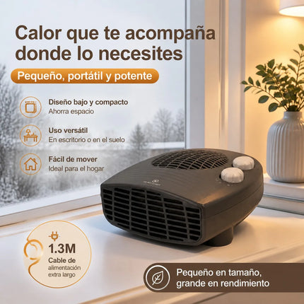 Portable Electric Heater 2000W with Adjustable Thermostat, 3 Heat Levels and Overheating Protection, Fast Heating for Home and Office, 220-240V, White/Gray