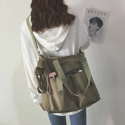 Waterproof Oxford Large Capacity Women Handbag Shoulder Bag Female Crossbody Bags for Women Casual Tote Bag PlatiNum